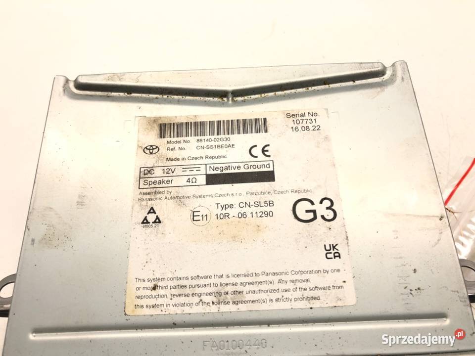 RADIO NAWIGACJA TOYOTA COROLLA E21 8614002G30