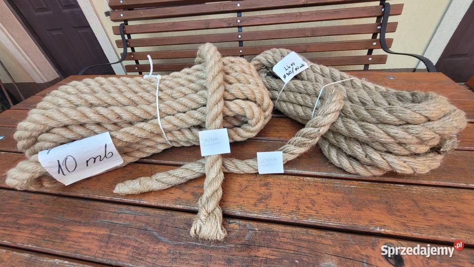 Lina jutowa 40 mm sznur jutowy Naturalna juta Grudziądz