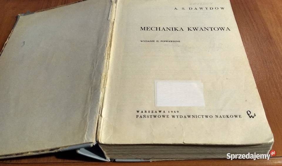 Mechanika kwantowa Bronisław Średniawa Gdańsk sprzedam