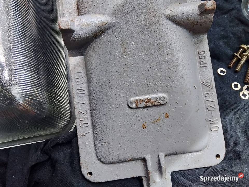 Stara mocna lampa POLAM WILKASY czasy PRLu IP56 Legionowo