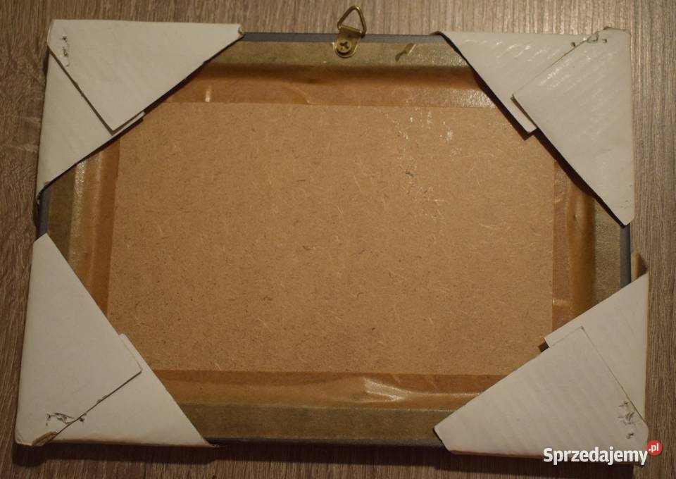 Mała reprodukcja malarska Stary dom rzeką kujawsko-pomorskie Chełmno