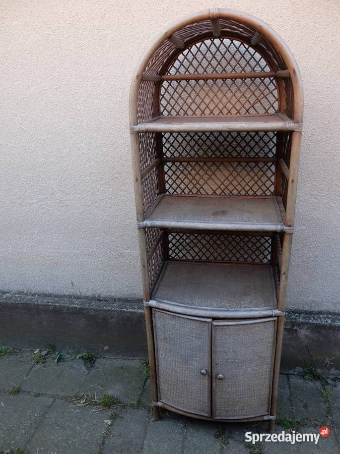 Regał w stylu kolonialnym bambus rattan 751 48cm Kościan sprzedam