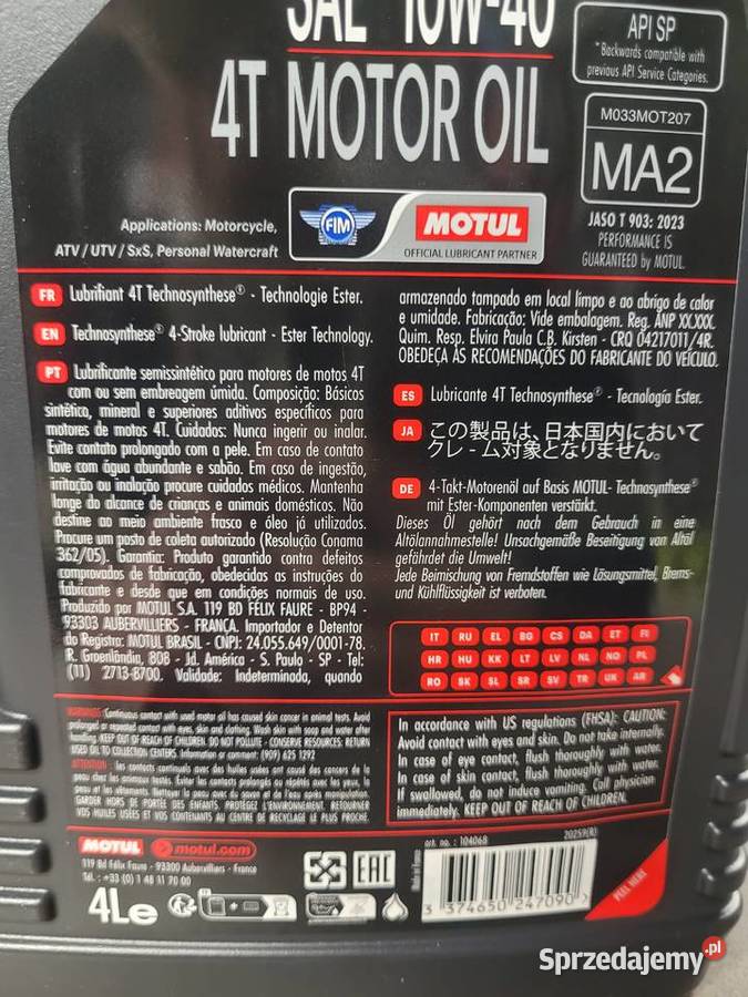 OLEJ MOTUL 10W40 5100 4T 4L Z LEGNEJ DYSTRYBUJCI Kończyce Małe