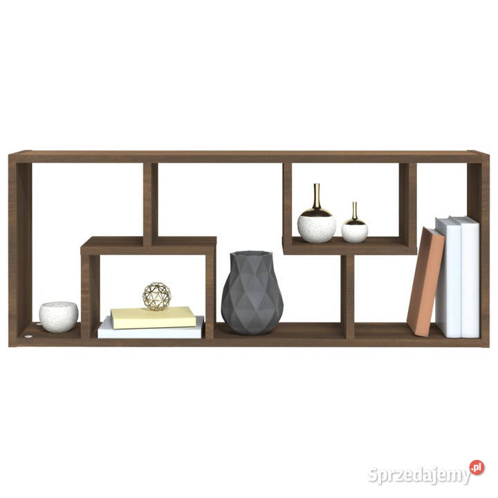 Półka ścienna brązowy dąb 36x16x90 WM815848 Warszawa sprzedam