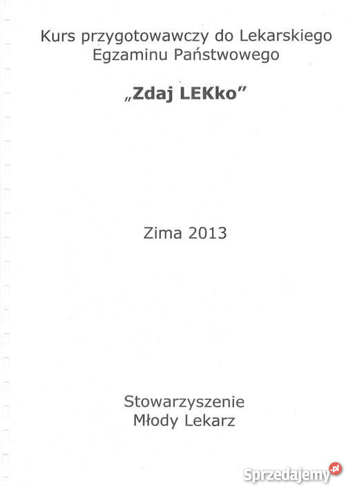 ZdajLEPiej ZdajLEKko Lekarski Egzamin Końcowy Łódź sprzedam