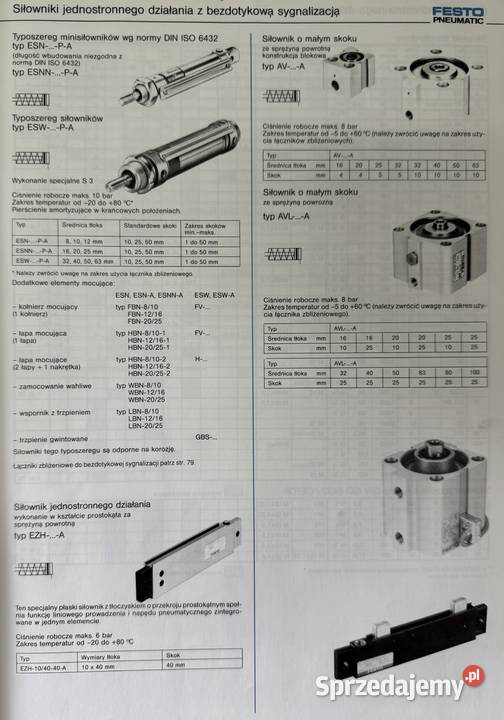 Oferuję Siłowniki jednostronnego działania Józefów