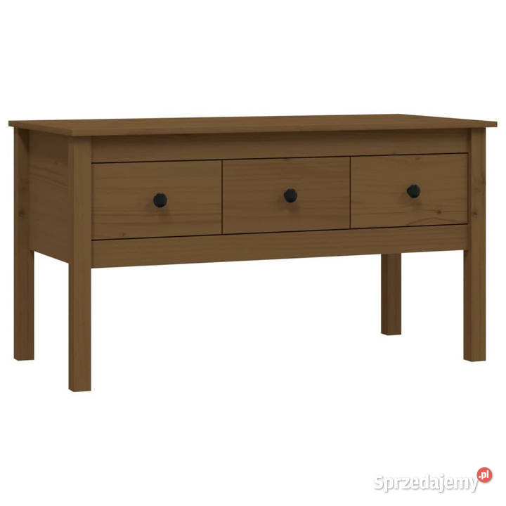 Stolik kawowy miodowy brąz 102x49x55 lite drewno Warszawa