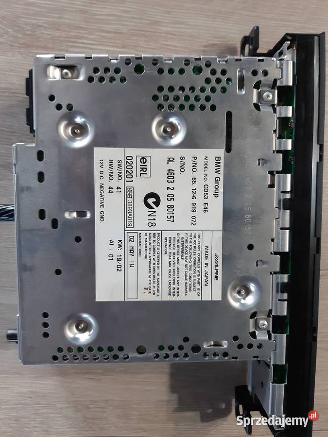Radio oryginalne do BMW E46 Alpine Japan CD Kock sprzedam