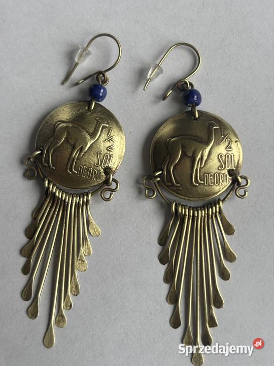 Kolczyki peruwiańskie mosiądz Bydgoszcz