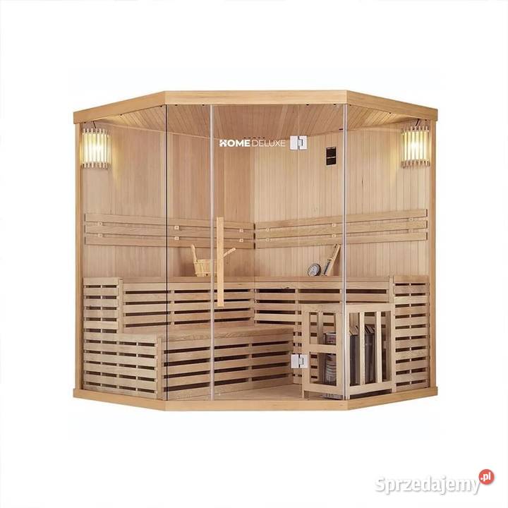 Sauna fińska HomeDeluxe 26 osobowa piec Harvia Dom i Ogród Środa Wielkopolska sprzedam