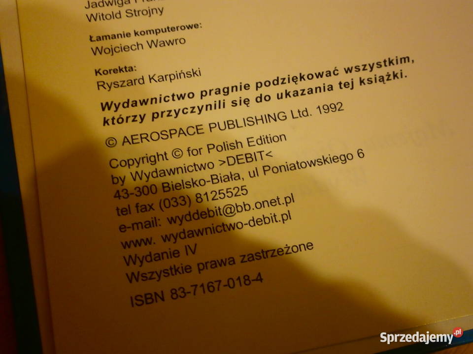 Encyklopedia lotnictwa 1992 wyd IV Wodziczko Rok wydania 1982 Łódź