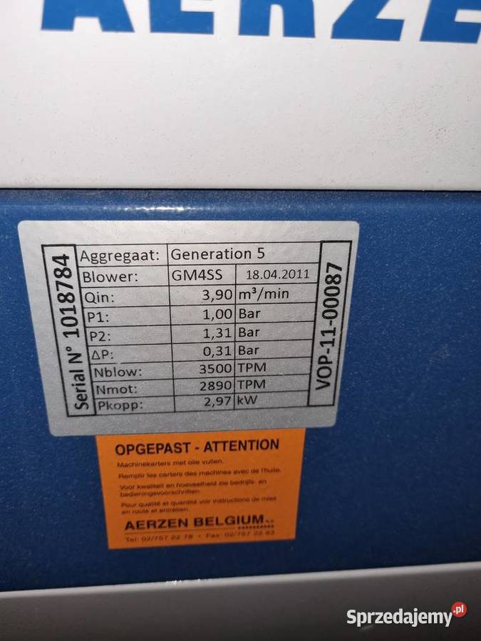 AERZEN Delta Blower GM4S5 dmuchawa przemysłowa Bydgoszcz sprzedam