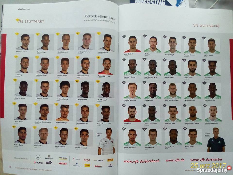 Programy meczowe z Bundesligi sezon 201718 wielkopolskie Wronki