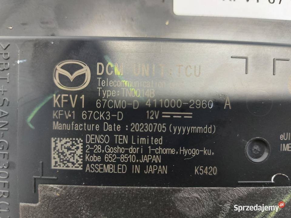 Mazda CX5 II Lift MODUŁ STEROWNIK KFV167CK3D