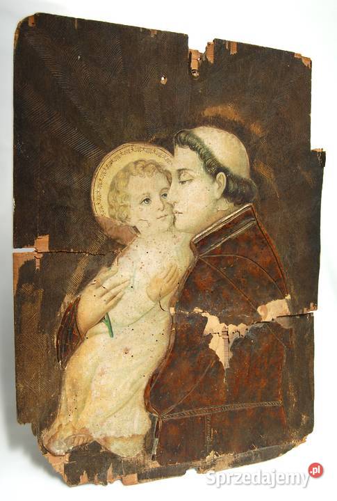 Św Antoni i Dzieciątko Jezus przedwojenny obraz Lublin
