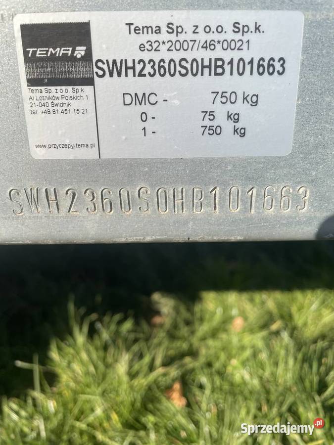 Przyczepka lekka Tema Do samochodów osobowych Bogatynia