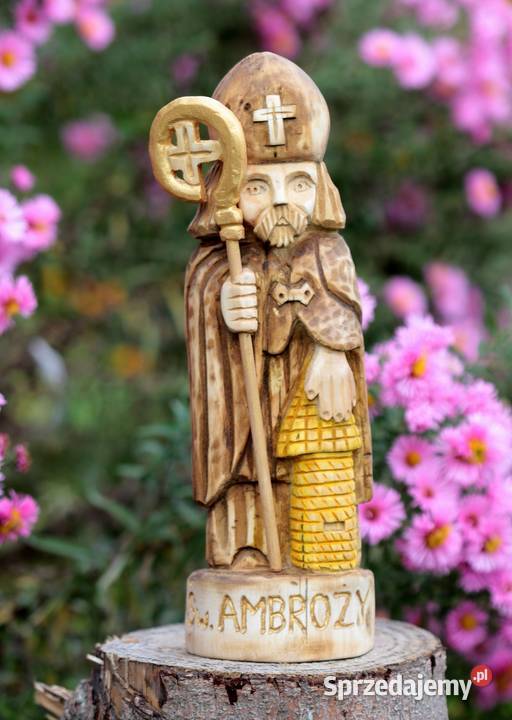 Św Ambroży rzeźba Ludowa Rękodzieło Gniezno