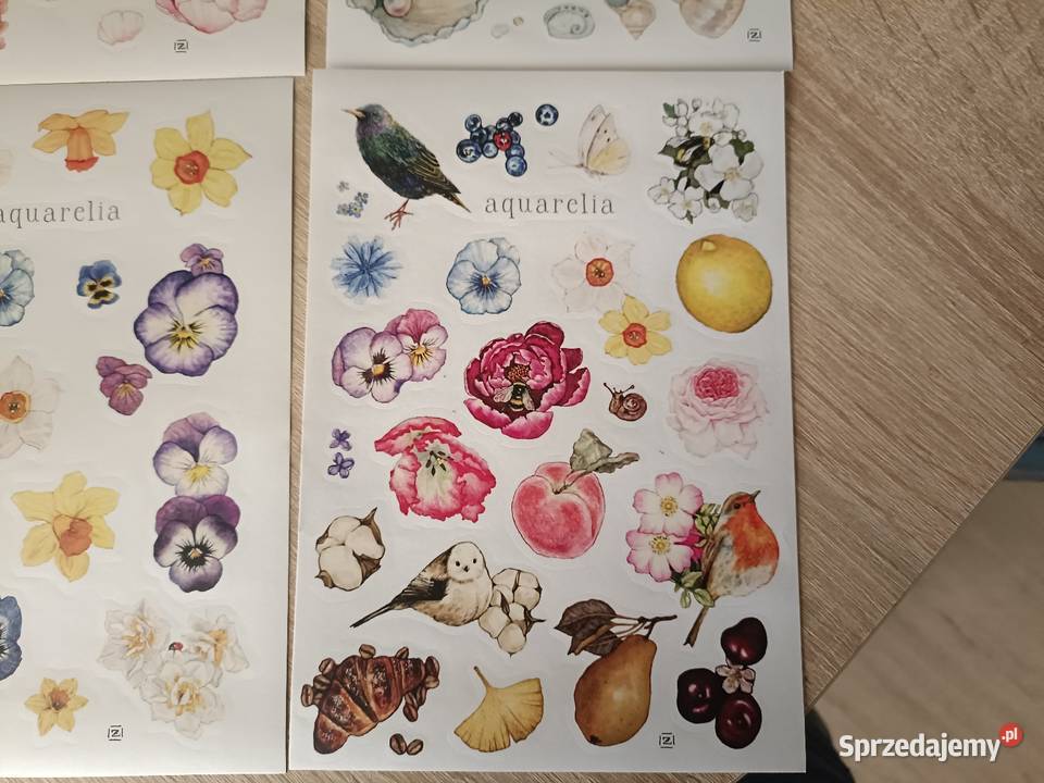 Zestaw naklejek motyw kwiatów morza