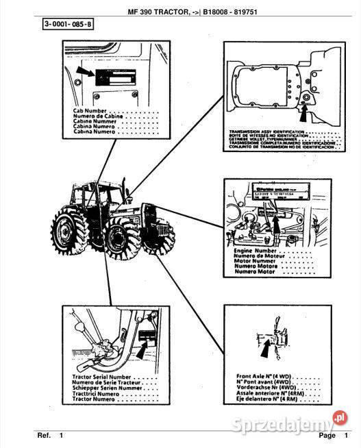 Massey Ferguson 390 390T katalog częsci Kielce