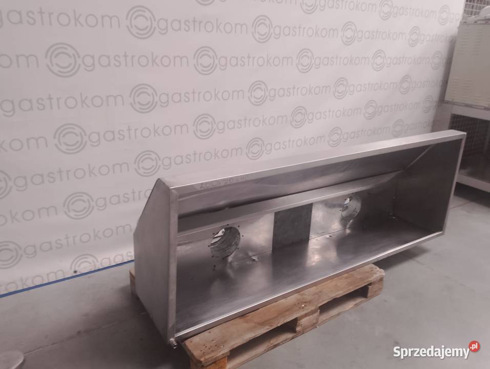 Okap przyścienny trapezowy 200x70x40 bez łapaczy Wrocław sprzedam