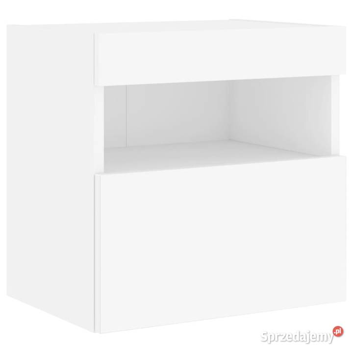 Ścienne szafki TV z LED 2 białe 40x30x40 sprzedam