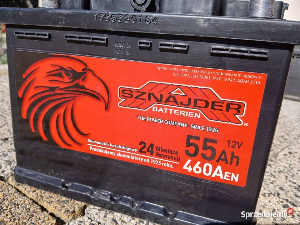 Akumulator sznajder 55ah 460a osobowe mazowieckie sprzedam