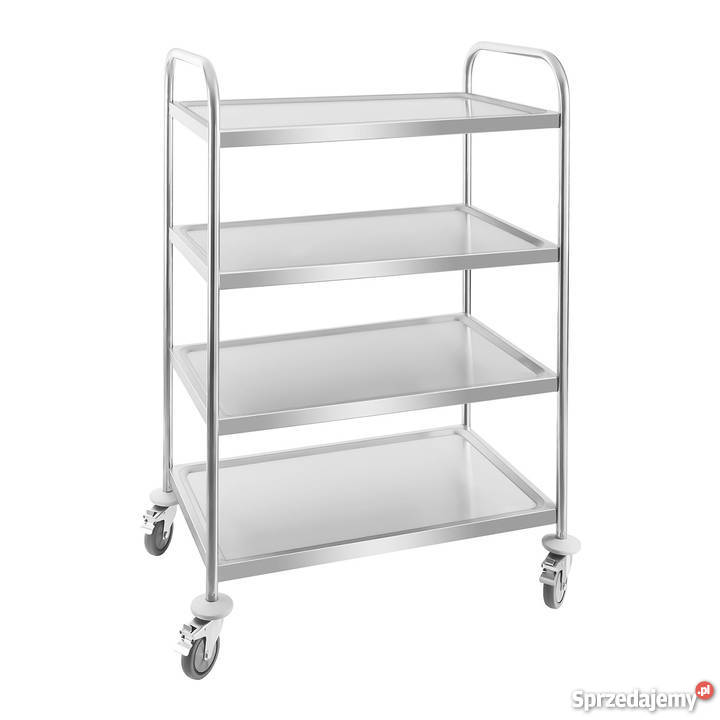Wózek kelnerski transportowy 4 półki stal