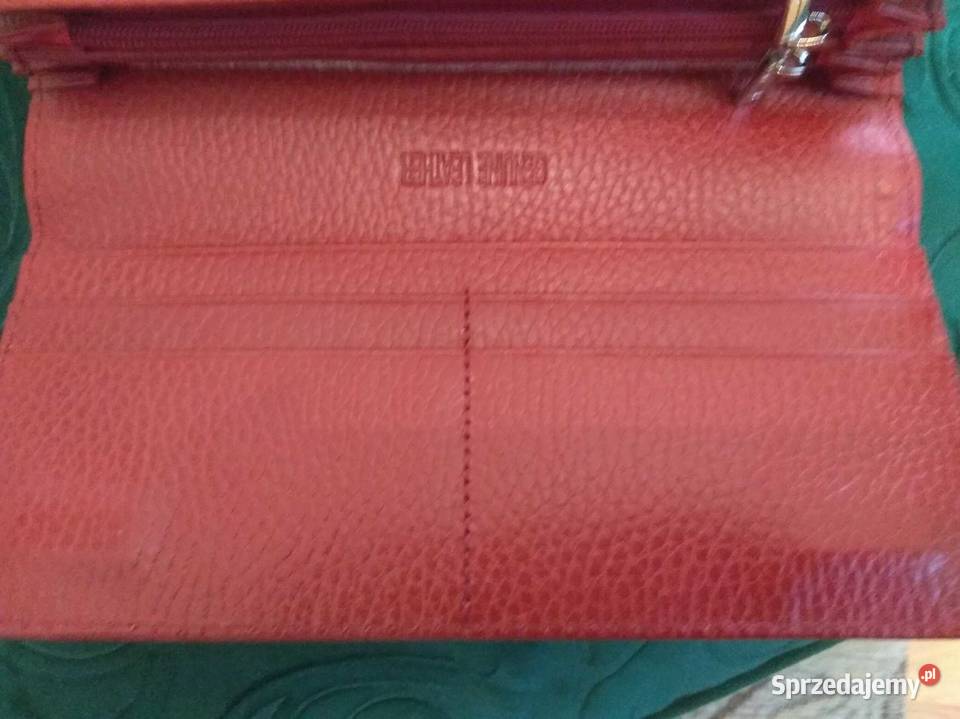 Portfel damski skórzany w kolorze bordo Sosnowiec