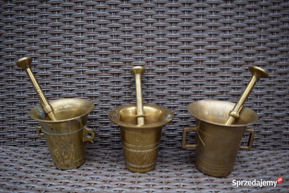 Mozdzierze Mosiężne Antyczne 5 Sztuk Okazja Antyki Olsztyn