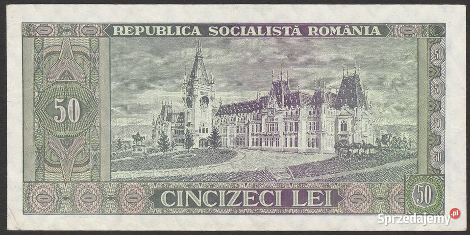 Rumunia 50 lei 1966 Alexandru Ioan Cuza stan 12 Łódź sprzedam
