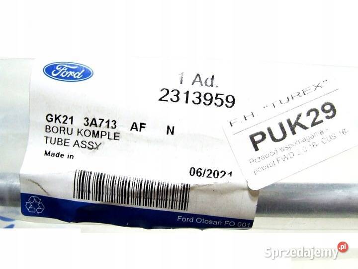 PRZEWÓD WSPOMAGANIA POWRÓT FORD TRANSIT CUSTOM dostawcze Przewody układu wspomagania Głogów