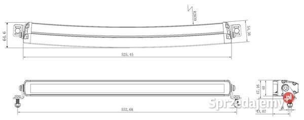 Lampa robocza długa LED 105W 8820lm prostokątna Kamionna sprzedam