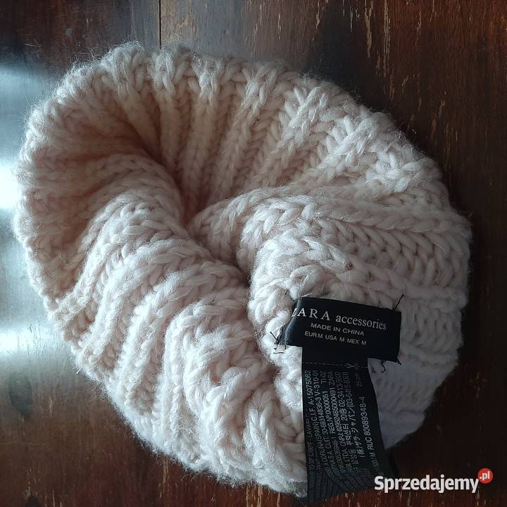 Zimowa czapka marki Zara w kolorze różowym Warszawa