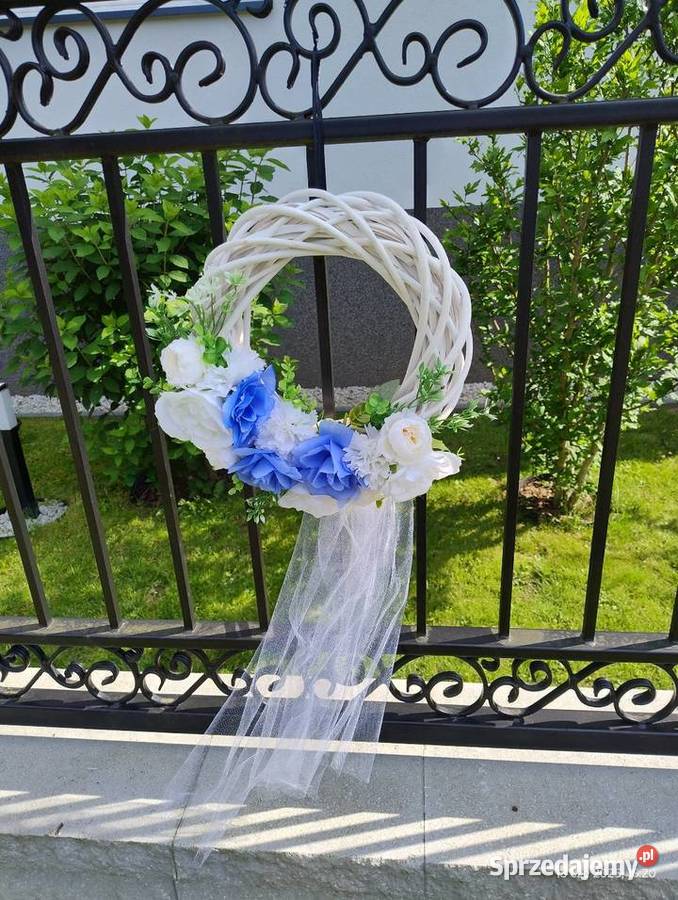 Wianki ślubne niebieskie śląskie Będzin
