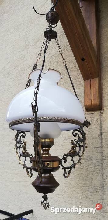 Lampa wisząca stylowa retro naftowa zabytkowa mazowieckie Garwolin
