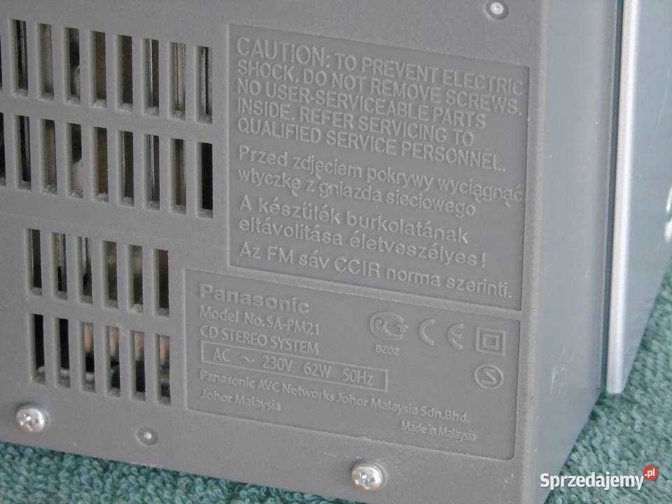 Wieża Panasonic SAPM21 kolumny CD radio RDS Jasło