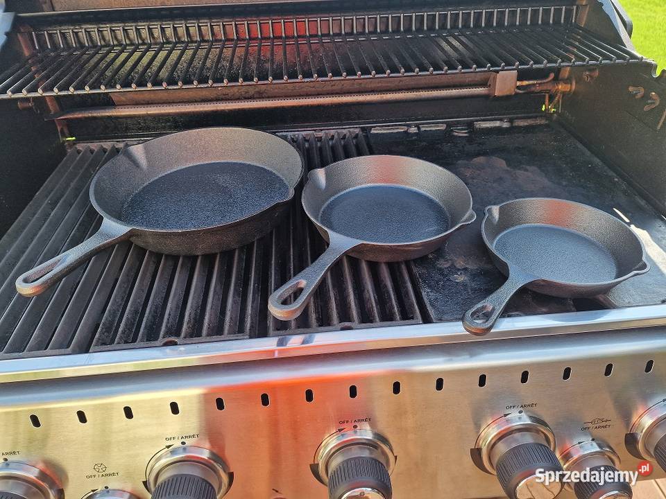 3x PATELNIA ŻELIWNA Głęboka INDUKCJA GAZ GRILL Piaseczno sprzedam