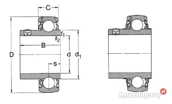 Wkład łożyska 30x62x18 mm SKF 7500YAT206 Kamionna