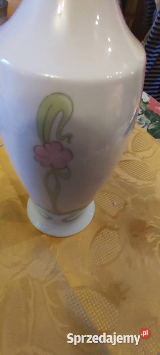 Duży wazon porcelana Gerod Bavaria biel kwiat Porcelana i szkło Wrocław