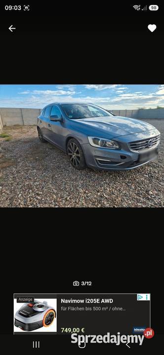 Volvo v 60 lift 2017 czesci drzwi 24 diesel