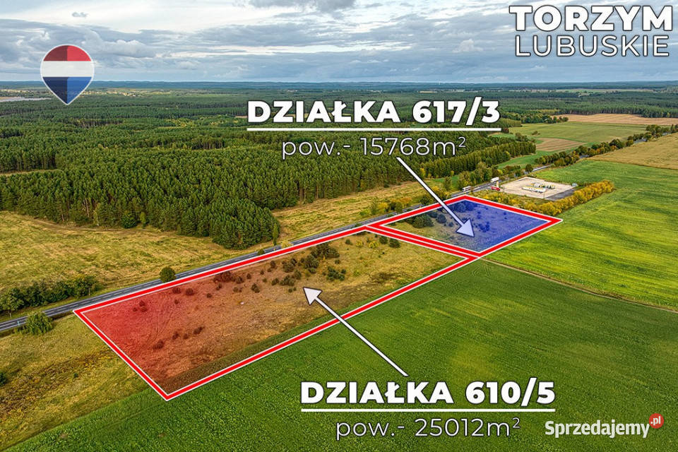 Na sprzedaż 2 działki z potencjałem Torzym