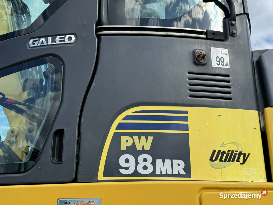 kołowa Komatsu PW 98 MR 8 Pług Podpory 10ton pełny VAT Widełki