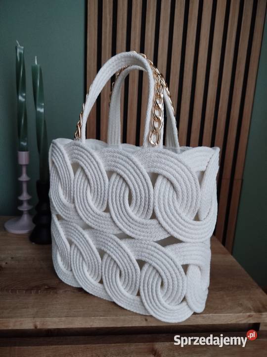 Torebka koszyk ze sznurka Łęczna