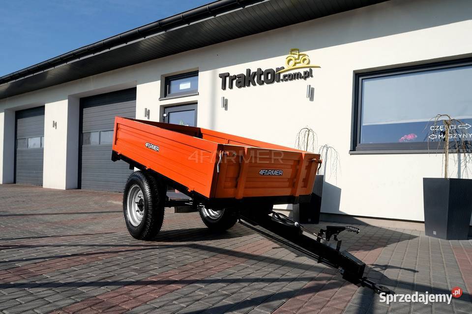 Przyczepa rolnicza jednoosiowa 15T z kiprem nieuszkodzony Tajęcina