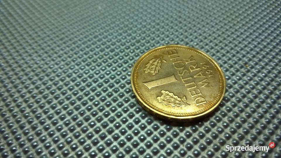 moneta Niemcy 1 marka 1991 złocona 033 Warszawa