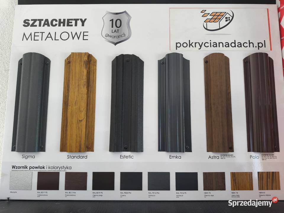 Sztachety metalowe trwałość na lata Warszawa sprzedam