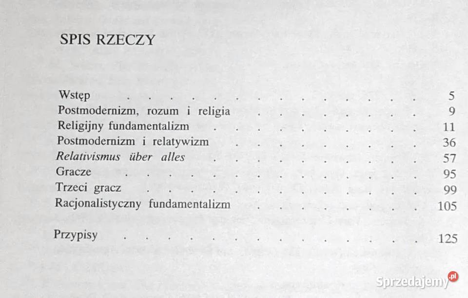 Postmodernizm rozum i religia Ernest Gellner lubelskie Chełm sprzedam