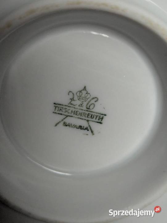 Porcelanowa sosjerka Tirschenreuth Bavaria złoty Kielce