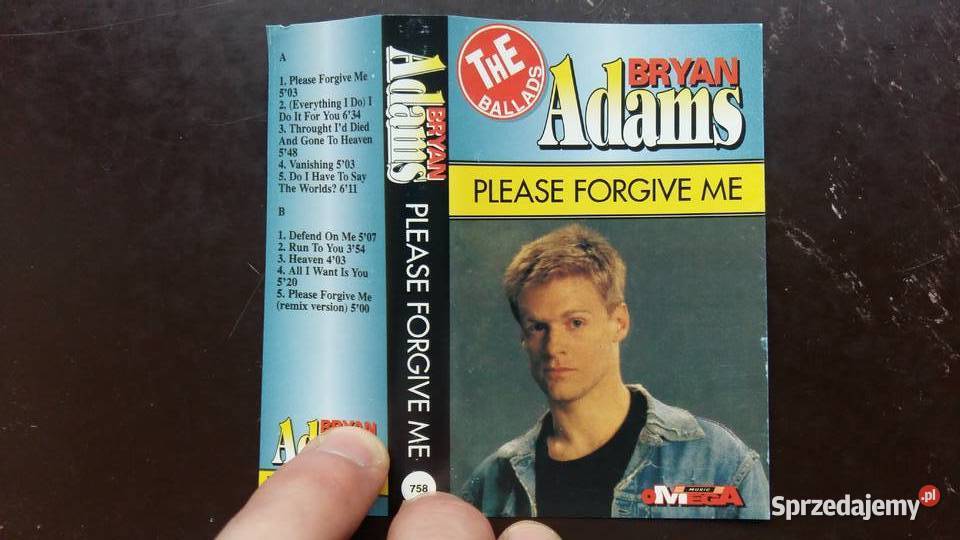 Kaseta magnetofonowa Bryan Adams Please forgive Siemiatycze sprzedam