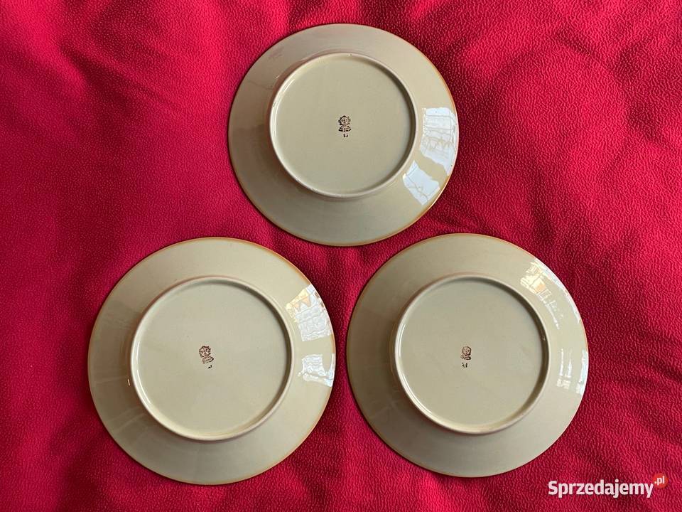 Stare talerze płaskie Tułowice PRL i Kołobrzeg